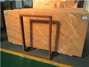 Polish Golden Onyx Slabs Orange Onyx Jumbo Pattern