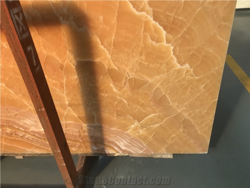 Polish Golden Onyx Slabs Orange Onyx Jumbo Pattern