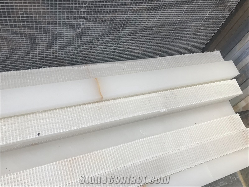 Polished White Onyx Jade Pencil Liners Skirtings