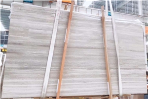 Polishing Grey Wooden Marble Slabs Floor Wall Tile