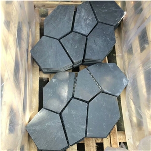 Sealing Black Slate Natural Stone Floor Tiles
