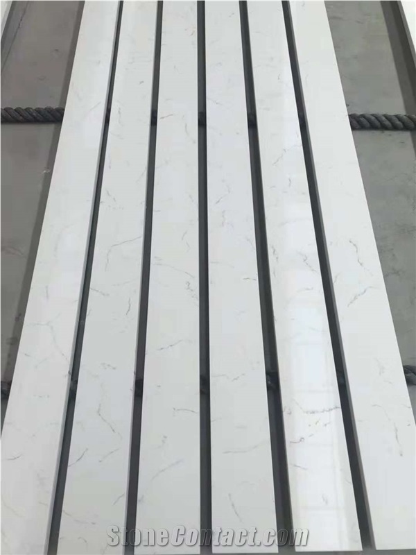White Artificial Stone Bathroom Vanity Countertops