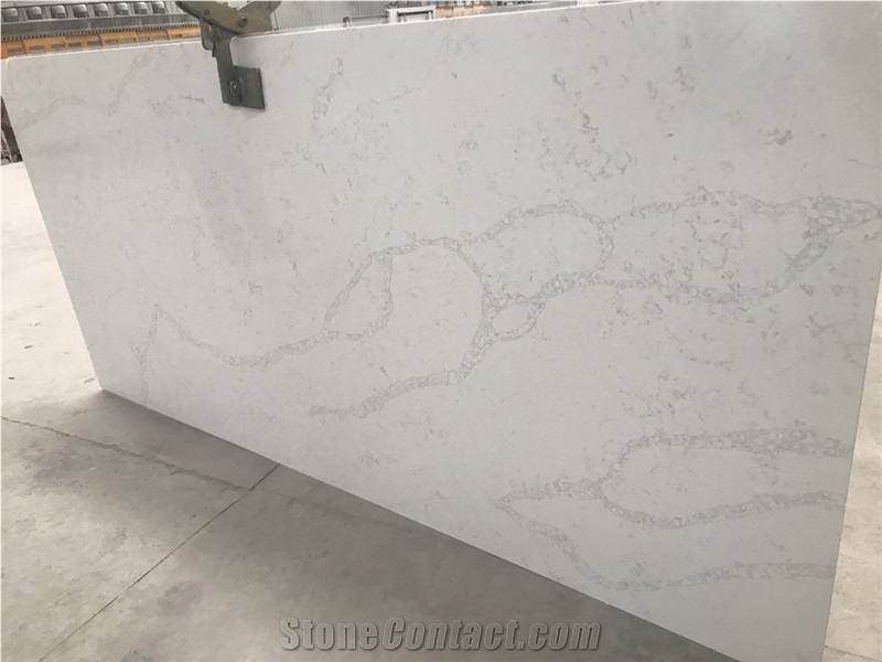 White Color Artificial Stone Slabs Panels Flooring
