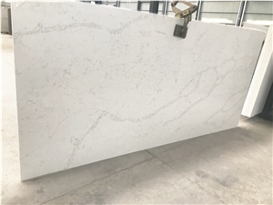 White Color Artificial Stone Slabs Panels Flooring