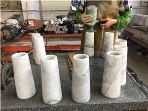 White Color Marble Stone Flower Pots White Color Marble Stone Flower Pots
