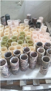 White Color Marble Stone Flower Pots