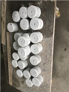 White Marble Stone Home Decor Candle Holders
