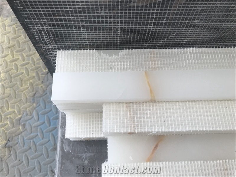 White Onyx Jade Pencil Liner for Floor Trim Border