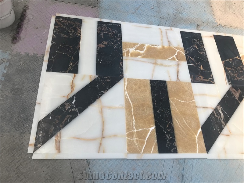 White Onyx Jade Pencil Liner for Floor Trim Border