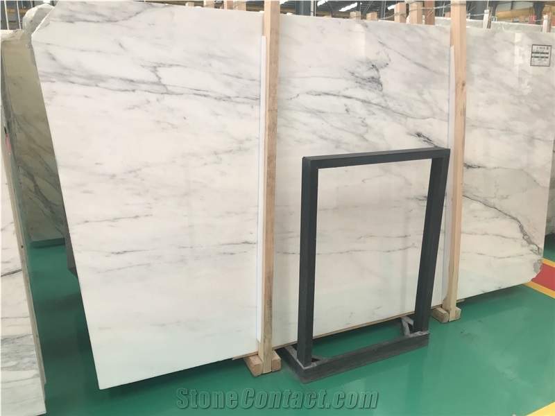 White Statuary Bathroom Marble Tile Backsplash