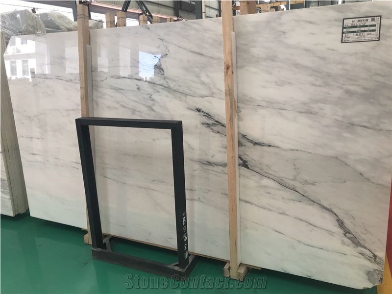 White Statuary Bathroom Marble Tile Backsplash