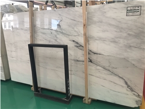 White Statuary Bathroom Marble Tile Backsplash