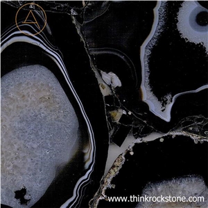 Agate Black Semi Precious Stone Tiles & Slabs