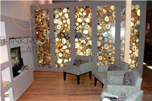 Agate Orange Semi Precious Stone Tiles & Slabs