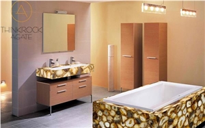 Agate Orange Semi Precious Stone Tiles & Slabs
