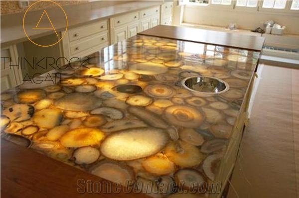 Agate Orange Semi Precious Stone Tiles & Slabs