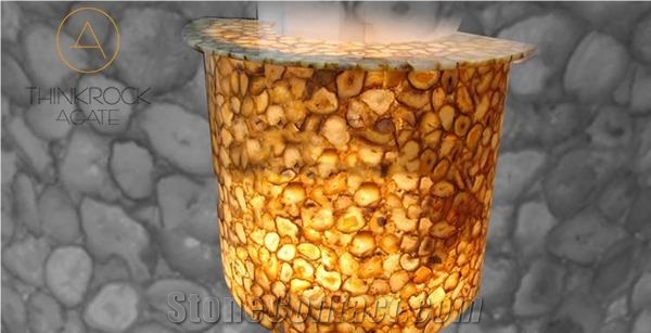 Agate Orange Semi Precious Stone Tiles & Slabs
