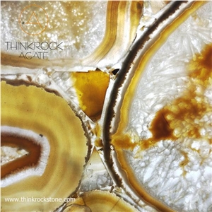 Agate Yellow Nature Polished Floor Wall Panel Slab