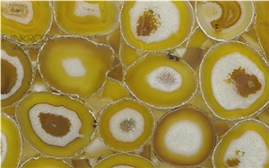 Agate Yellow Semiprecious Stone Slabs