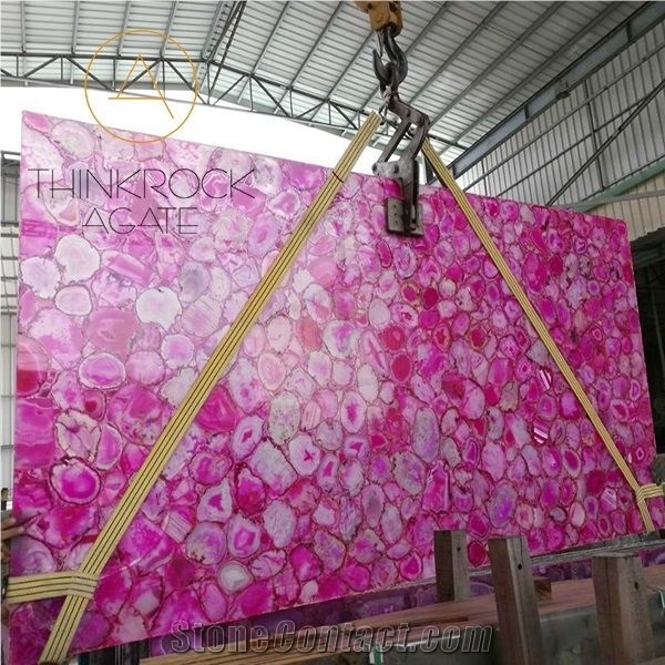Brazil Rose Agate Slab Semiprecious Stone Gemstone