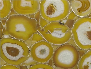 China Natural Beautiful Yellow Agate Tiles Slabs