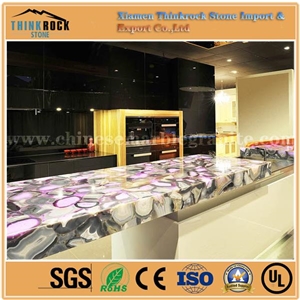 China Purple Agate Stone Tiles Slabs