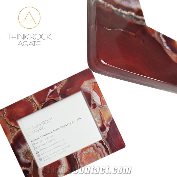 China Red Agate and Purple Agate Photoframe