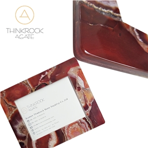 China Red Agate and Purple Agate Photoframe
