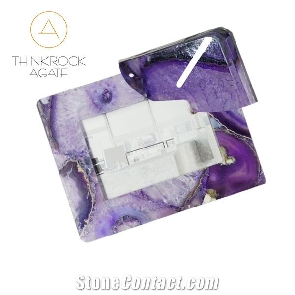 China Red Agate and Purple Agate Photoframe