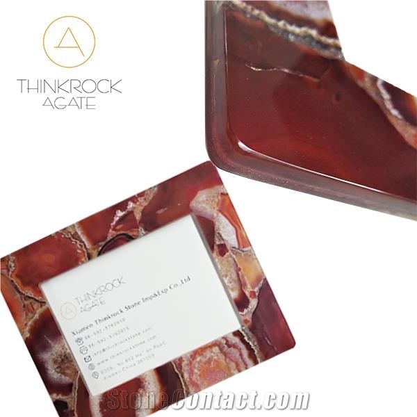 China Semiprecious Stone, Red Agate Photo Frames