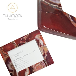 China Semiprecious Stone, Red Agate Photo Frames
