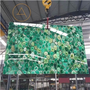 Green Agate Slab Semiprecious Stone Gemstone Green Agate Slab Semiprecious Stone Gemstone