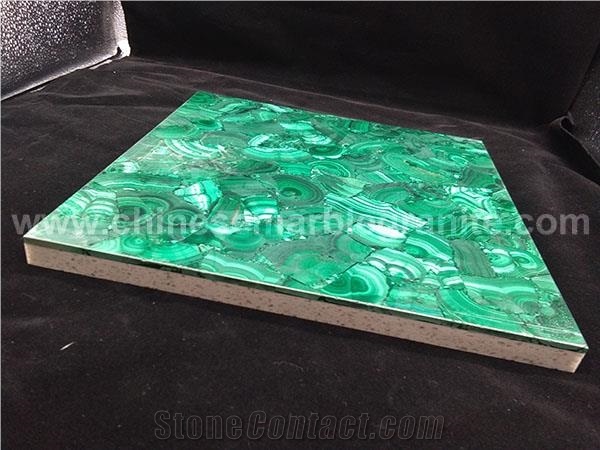 Green Malachite Tiles Based on Galaxy White Quartz
