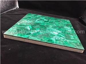 Green Malachite Tiles Based on Galaxy White Quartz