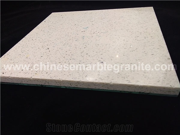 Green Malachite Tiles Based on Galaxy White Quartz