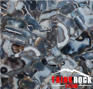 Grey Gemstone Natural Agate Stone Slabs Tiles Grey Gemstone Natural Agate Stone Slabs Tiles