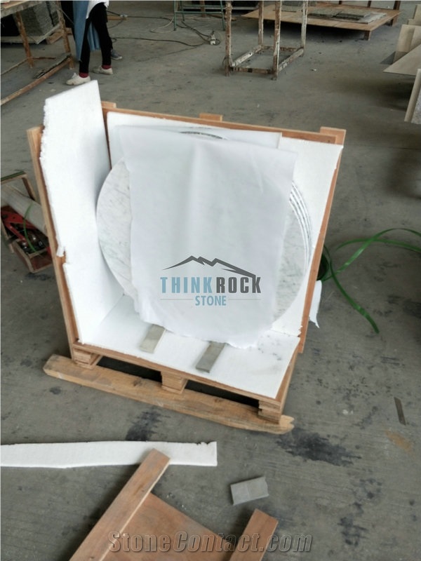 Lightweight Honeycomb Carrara Marble Round Tables