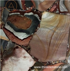 Multicolor Petrified Wood Semi Precious Stone