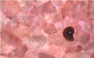 Natural Agate Rose Crystal Gemstone Slabs