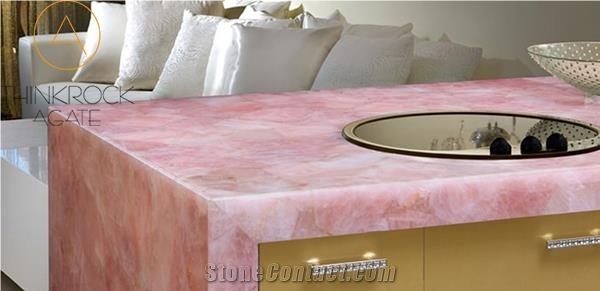 Natural Agate Rose Crystal Gemstone Slabs