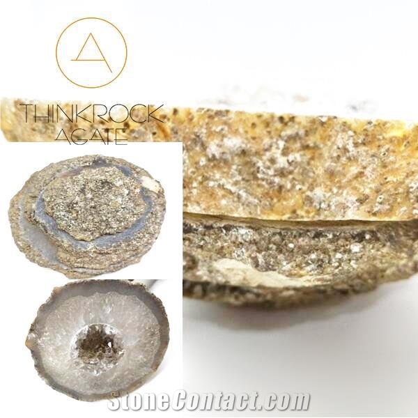 Natural Agate Yellow Brown Wall Cladding Stone