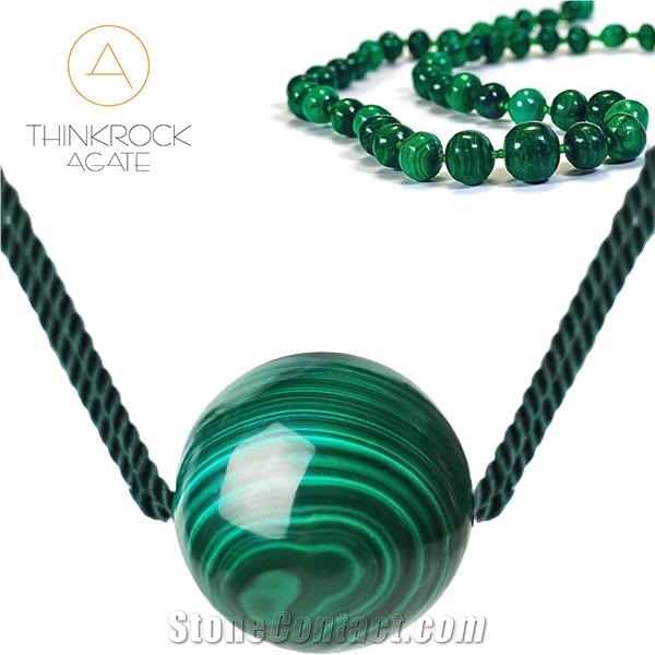 Natural Semiprecious Malachite Bracelet Necklace