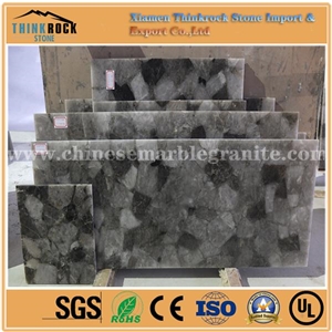 Natural Smoke Crystal Stone Tiles Slabs