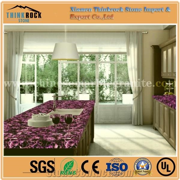 Natural Stone Purple Amethyst Agate Tiles Slabs