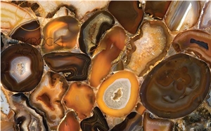 Orange Agate Semi Precious Stone Tiles & Slabs