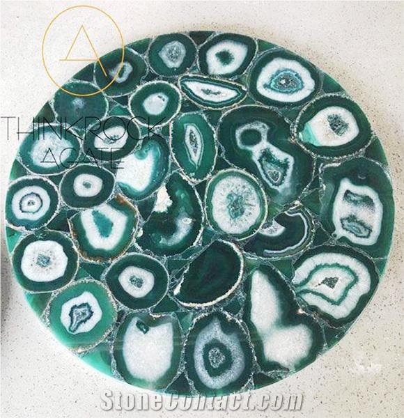 Polished Good Quality Agate Stone Coffee Table