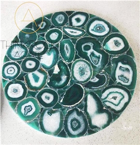 Polished Good Quality Agate Stone Coffee Table