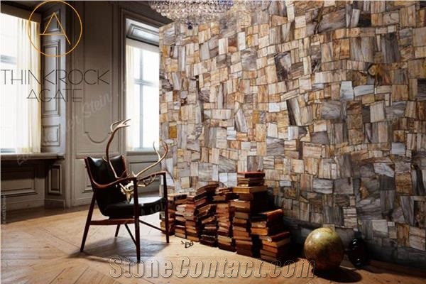 Polished Petrified Wood Semiprecious Stone Slabs