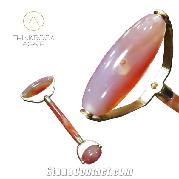 Red Agate Face Massage Stick,Semiprecious Stone