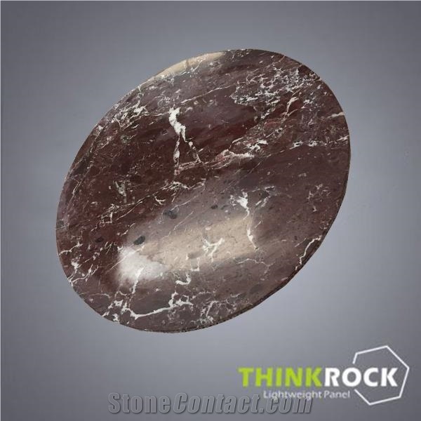 Rosa Levanto Red Marble Composite Honeycomb Table